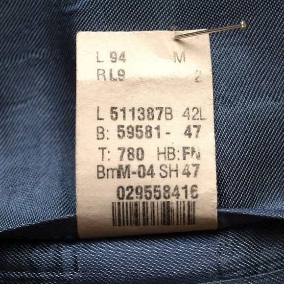 Ralph Lauren Mens Blazer Jacket Sport Coat 42L Wool D060379‎